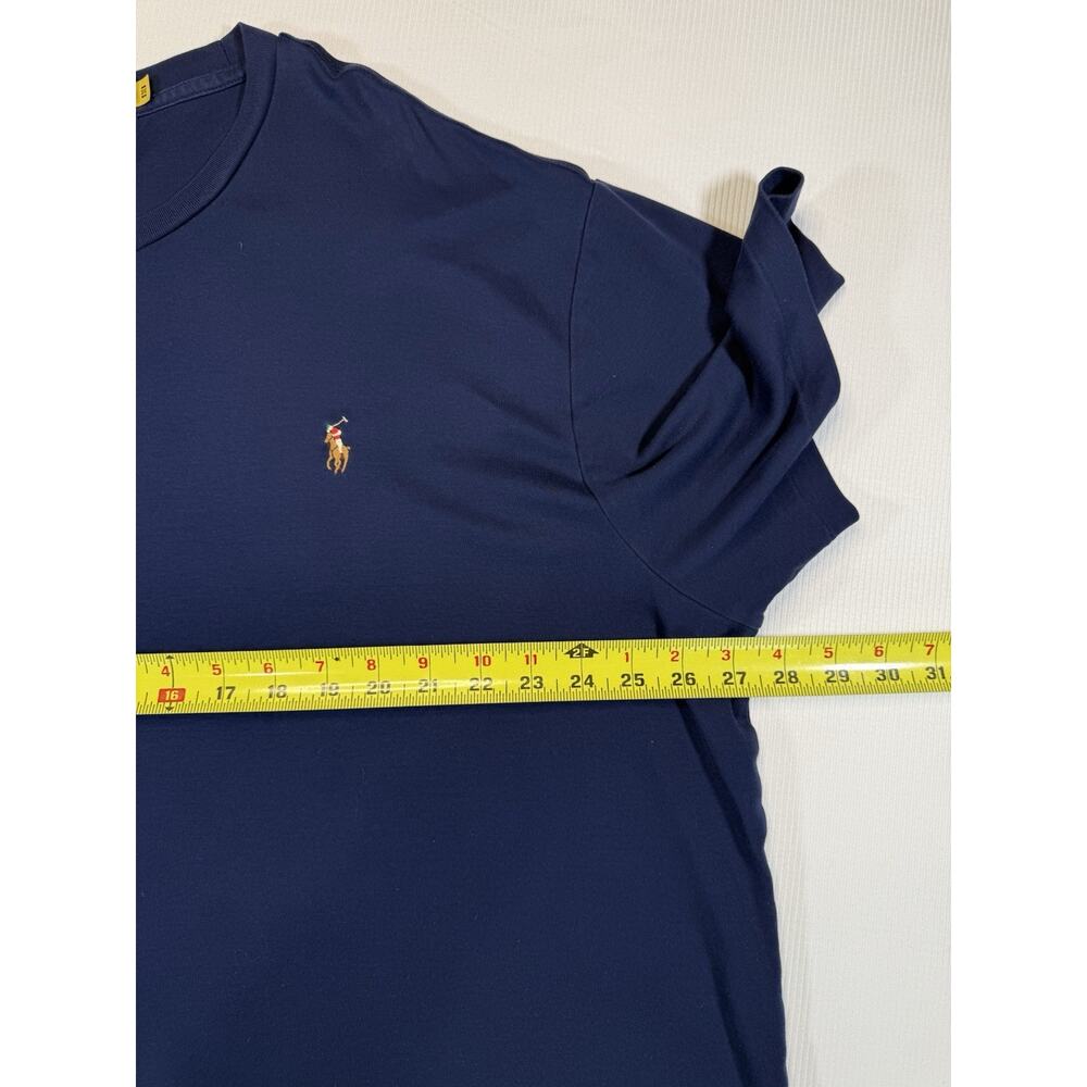 Polo Ralph Lauren Mens 2XB Navy Blue Crew Neck Short Sleeve Pony Logo T-Shirt - Picture 5 of 6